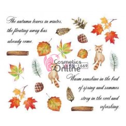 Stickere cu Apa pentru unghii cod BN1669 Anotimp de  Toamna